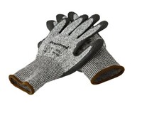 CUT LEVEL 3 BLACK PU / GRAY GPPE LINER, CUT RESISTANT GLOVES - L